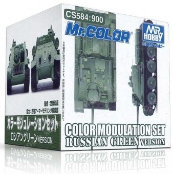 Mr. Hobby CS584 CS-584 Color Modulation Set Russian Green (4 x 10 ml)