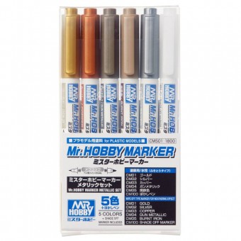 Mr. Hobby CMS-01 Mr. Hobby Marker - Metallic Set