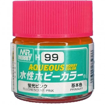 Mr. Hobby H-099 Aqueous Hobby Colors (10 ml) Fluorescent - Pink