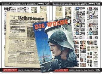 Plus model 165 German Newspapers and Magazines WW II 1:35