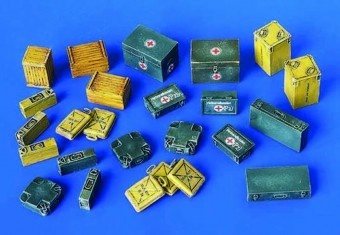 Plus model 4023 Ammunition and medical Aid containers - Germany WW II 1:48