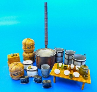 Plus model 488 Japanese military field kitchen equipmen 1:35