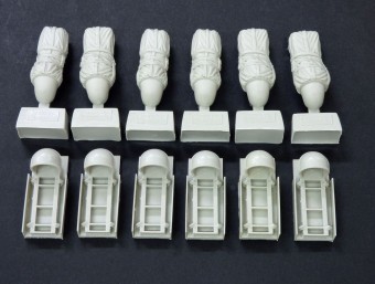 Plus model AL4069 C-47 Skytrain racks for supply containers 1:48