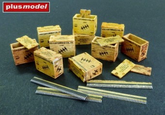 Plus model AL4088 US ammunition boxes with belts of charges 1:48