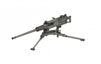 Plus model DP3046 Machine gun Browning with tripod 1:35