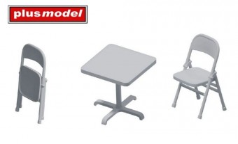 Plus model DP3075 Folding chairs and table 1:35