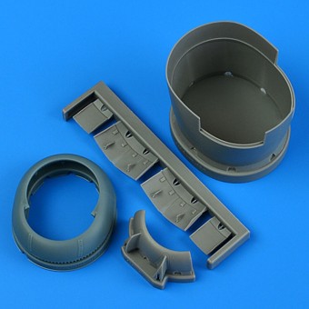 Quickboost QB49 193 F6F-5 Hellcat cowling and cooling flaps (opened) for Hasegawa 1:48