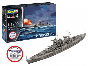 Revell 75181 Starter Kit Battleship Gneisenau 1:1200