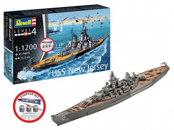 Revell 75183 Starter Kit Battleship USS New Jersey 1:1200