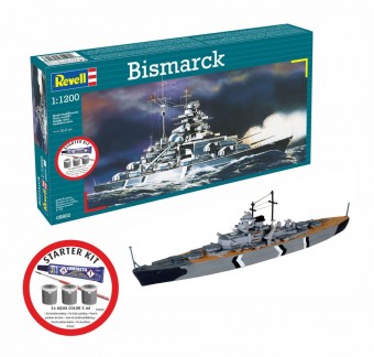 Revell 75802 Starter Kit Bismarck 1:1200