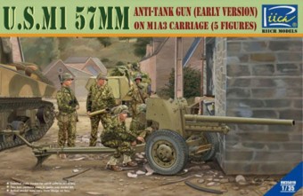 Riich Models RV35019 U.S.M1 57mm anti-tank Gun early version on M1A3 Carriage with crew 1:35