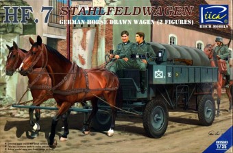 Riich Models RV35043 German Hf.7 Horse drawn Steel field wage w/2Horses &2 Figures 1:35