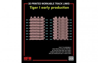 Rye Field Model 2029 3D printed Workable track links for Tiger I early 1:35