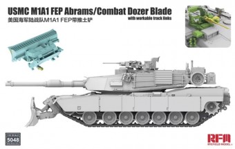 Rye Field Model 5048 USMC M1A1 FEP Abrams/Combat Dozer Blade with workable track links 1:35