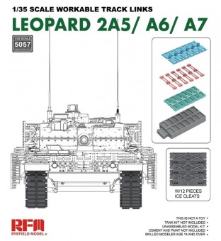 Rye Field Model 5057 Workable track links for LEOPARD 2A5/A6/A7 1:35