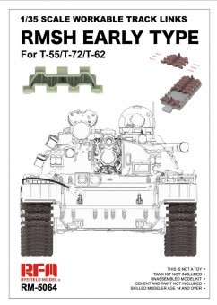 Rye Field Model 5064 1/35 Scale Workable Track Links RMSH Early Type For T-55/72/62 1:35