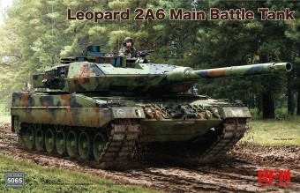 Rye Field Model 5065 Leopard 2A6 Main Battle Tank with workabletrack links (without interior) 1:35