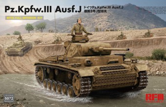 Rye Field Model 5072 Pz. Kpfw. III Ausf. J w/full interior 1:35