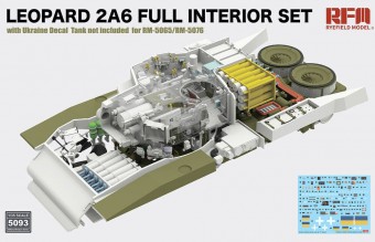 Rye Field Model 5093 Leopard 2A6 Full Interior Set with Ukraine Decal for RFM-5065/76 (Tank Not included) 1:35