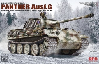 Rye Field Model 5112 Panther Ausf. G w/ Night Sights, Air Defense Armor, Steel Wheels, Workable Tracks 1:35