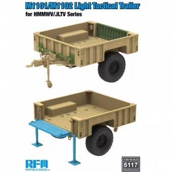 Rye Field Model 5117 M1101/M1102 Light Tactical Trailer for HMMWV/JLTV Series 1:35