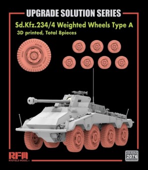Rye Field Model RFM2076 Sd.Kfz.234/4 3D Printed Wheels Type A (8 pcs) 1:35