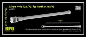 Rye Field Model RFM2096 75 mm KwK 42 L/70 for Panther Ausf G 3D Printed Gun Barrel 1:35