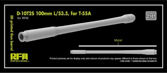 Rye Field Model RFM2101 D-10T2S 100 mm L/53,5 for T-55A 3D Printed Gun Barrel 1:35