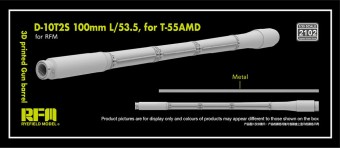 Rye Field Model RFM2102 D-10T2S 100 mm L/53,5 for T-55AMD 3D Printed Gun Barrel 1:35