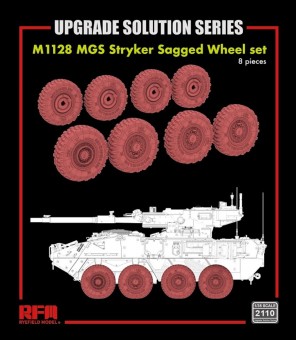Rye Field Model RFM2110 M1128 MGS Stryker Sagged Wheel Set (8 pcs) 1:35
