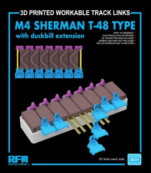 Rye Field Model RFM3031 M4 Sherman T-48 Type w/ Duckbill Extension 1:35