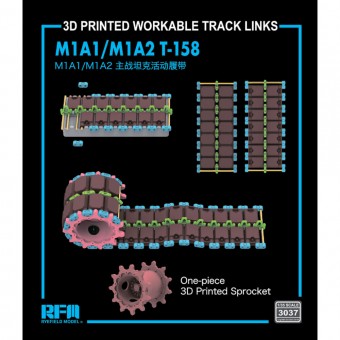 Rye Field Model RFM3037 3D Printed Workable Track Links M1A1/A2 T-158 1:35