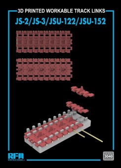 Rye Field Model RFM3040 3D Printed Workable Track Links JS-2/JS-3/JSU-122/JSU-152 1:35
