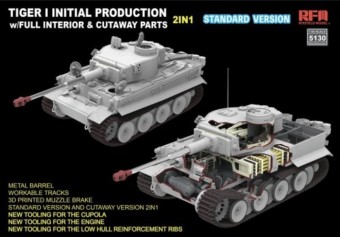 Rye Field Model RFM5130 Tiger I Initial Production Early 1943 w/ Full Interior Standard Version 1:35