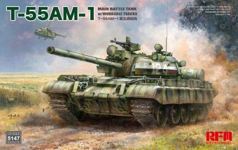 Rye Field Model RFM5147 T-55 AM-1 Main Battle Tank with Workable Tracks 1:35