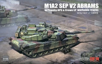 Rye Field Model RFM5156 M1A2 SEP v2 Abrams w/ Trophy APS & CROWS LP Workable Tracks 1:35