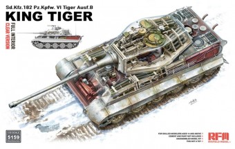 Rye Field Model RFM5159 Sd.Kfz. 182 Pz.Kpfw. VI Tiger Ausf. B Full Interior Clear Version 1:35