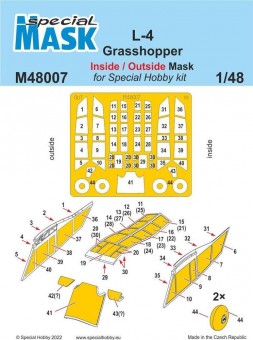 Special Hobby 100-M48007 L-4 Grasshopper Inside/Outside MASK 1:48