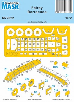 Special Hobby 100-M72022 Fairey Barracuda MASK 1:72