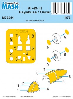 Special Hobby 100-M72054 Nakajima Ki-43-III Hayabusa MASK 1:72
