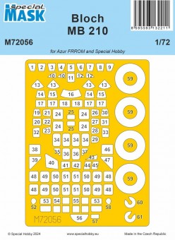 Special Hobby 100-M72056 Bloch MB.210 MASK 1:72