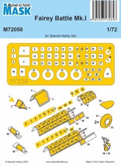 Special Hobby 100-M72058 Fairey Battle Mk.I MASK 1:72