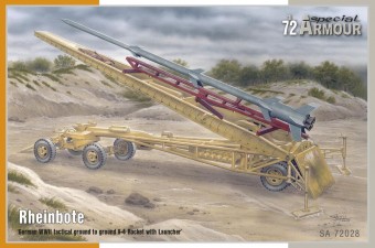 Special Hobby 100-SA72028 Rheinbote German WWII tactical ground to ground V-4 Rocket with Launcher 1:72