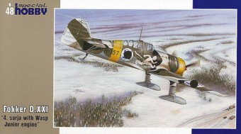 Special Hobby 100-SH48073 Fokker D.XXI 4. Sarja with Wasp Junior Engine 1:48