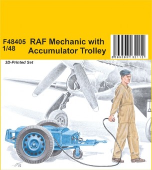 Special Hobby 129-F48405 RAF Mechanic with Accumulator Trolley 1:48
