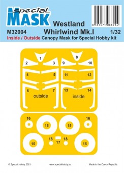 Special Hobby M32004 Westland Whirlwind Mk.I Inside/Outside MASK 1:32