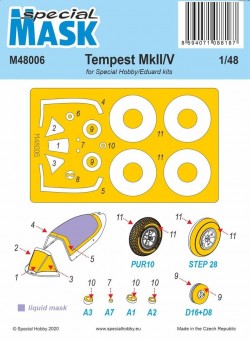 Special Hobby M48006 Tempest Mk.II/V Mask 1:48