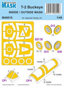 Special Hobby M48018 T-2 Buckeye Inside/Outside MASK 1/48