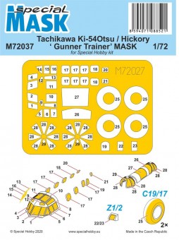 Special Hobby M72037 Tachikawa Ki-54Otsu / Hickory Gunner Trainer MASK 1:72