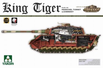 Takom TAK2045S WWII German Heavy Tank Sd.KFZ.182 King Tiger Henschel Turret w/Zimmerit 1:35